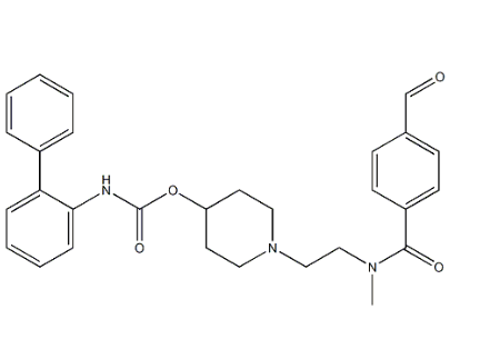1-(2-(3-formyl-N-methylbenzamido)ethyl)piperidin-4-yl [1,1'-biphenyl]-2-ylcarbamate