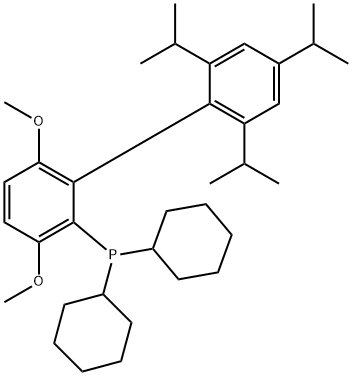 2-(Dicyclohexylphosphino)-3,6-dimethoxy-2'-4'-6'-tri-i-propyl-1,1'-biphenyl, CAS:1070663-78-3