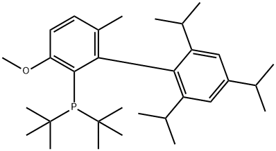 2-(Di-t-butylphosphino)-3-methoxy-6-methyl-2',4',6'-tri-i-propyl-1,1'-biphenyl, CAS:1262046-34-3